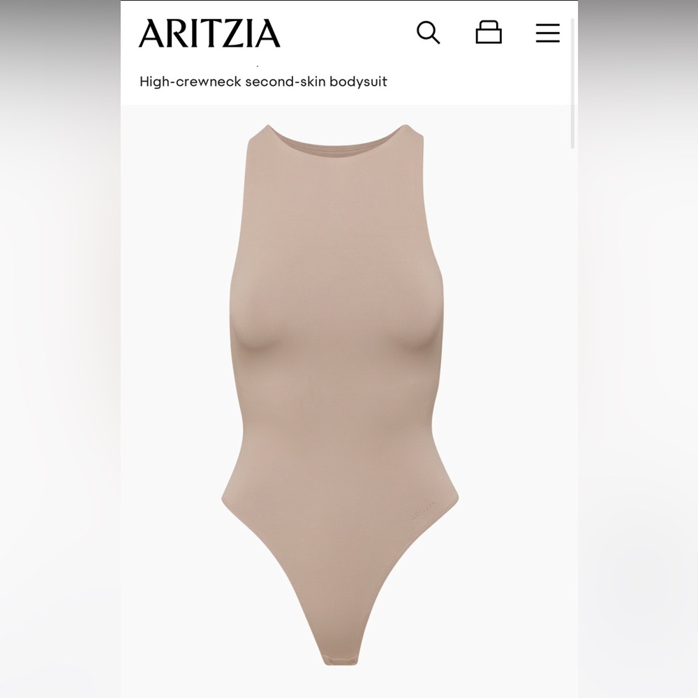 Aritzia/Babaton Contour 90s Bodysuit (warm taupe)